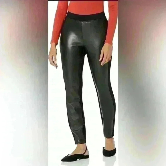 Nanette Nanette Lapore Faux Slim Leggings Large Black Item# 7I - Picture 2 of 9